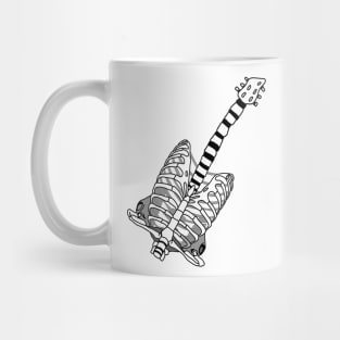 Skeleton guitar Mug